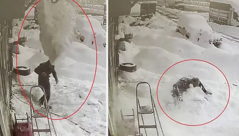 Çatıdan Düşen Kar, Tamirciyi Yaraladı